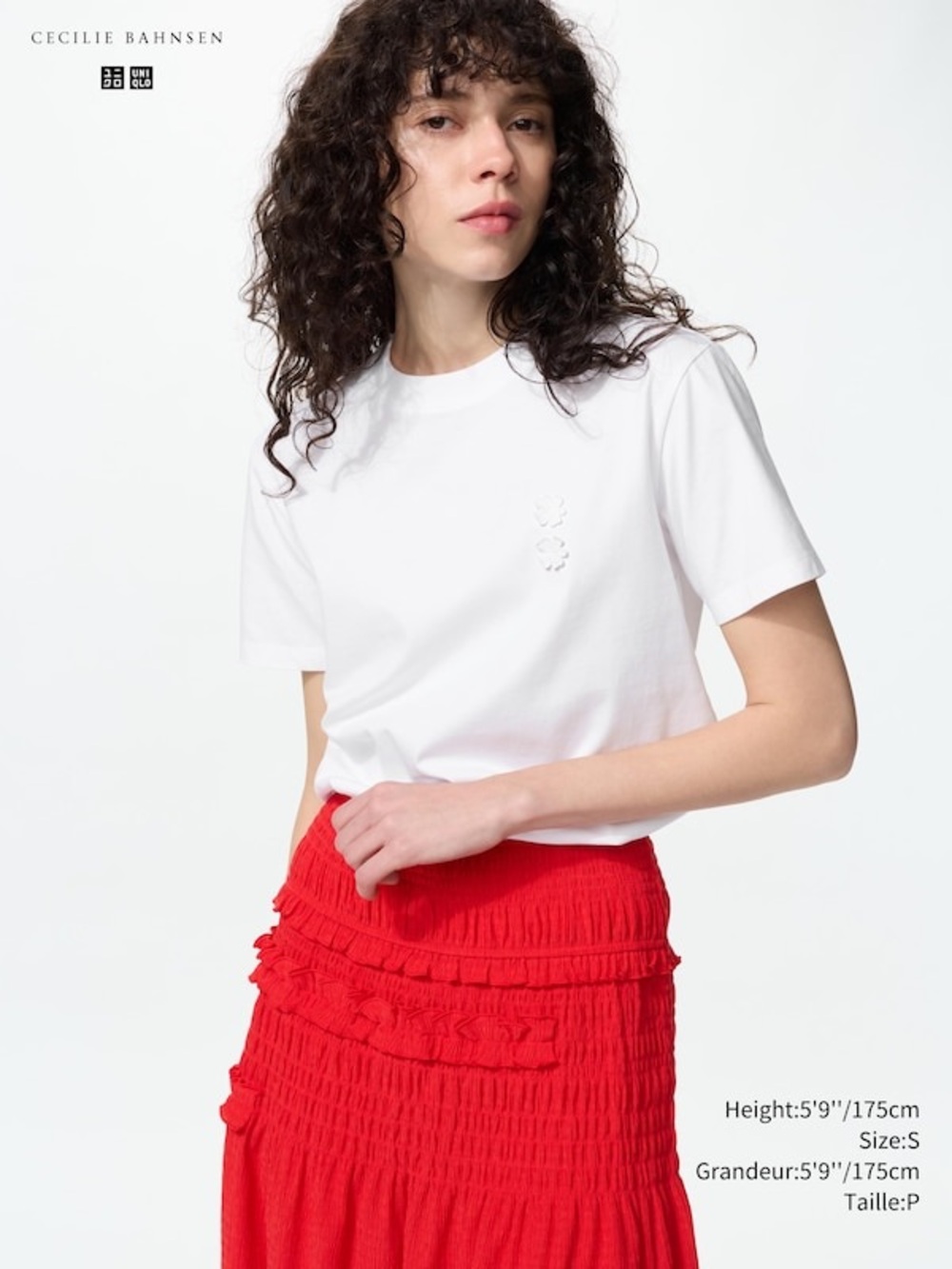 Cecilie Bahnsen x Uniqlo White 3D printed Tee
